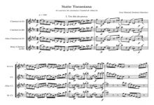 Partitura para cuarteto de clarinetes - Nivel de dificultad: Moderado a Dificil