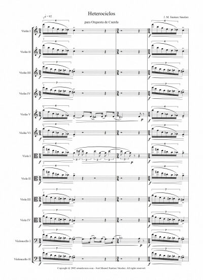 Sheet music for String Orchestra II - Level of difficulty: Difficult