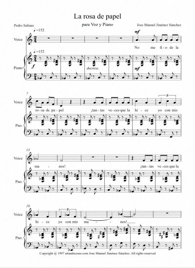 Sheet music for Singer III - Level of difficulty: Moderate
