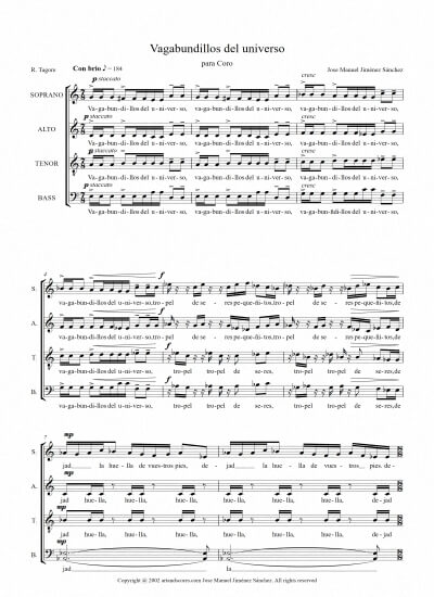 Sheet music for Choir VII- Level of difficulty: Moderate