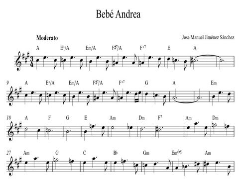 Artandscores | Bebé Andrea, melodía y cifrado