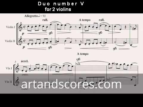 Artandscores | Duo número V, para 2 violines