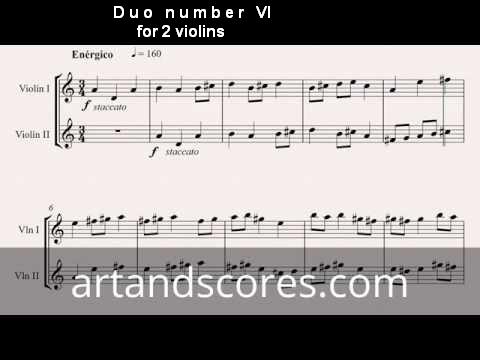 Artandscores | Duo número VI, para 2 violines