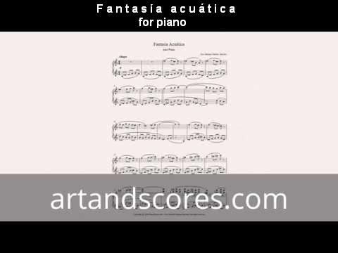 Fantasia acuatica. Sheet music for piano © Artandscores.com