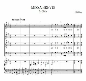 Gloria from Missa Brebis - Jacob de Haan, for choir and concert band or organ