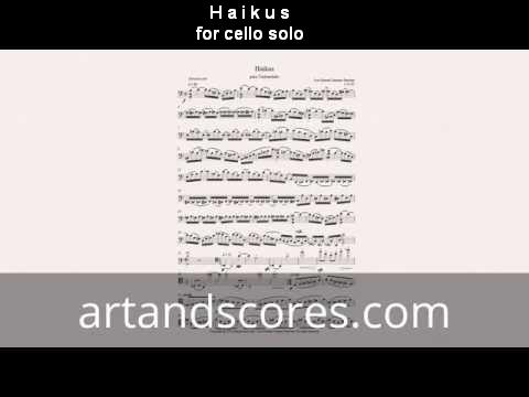 Artandscores | Haikus, partitura para violonchello solo