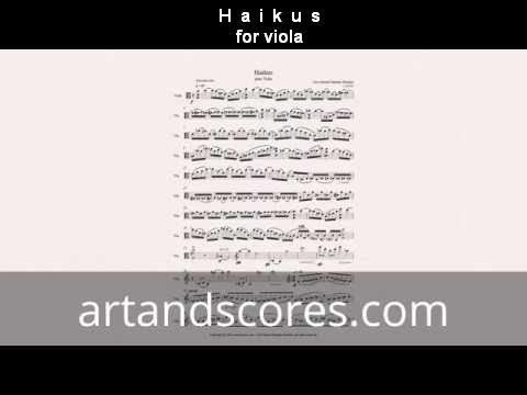 Artandscores | Haikus, partitura para viola