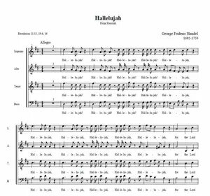 Hallelujah chorus sheet music from messiah - Handel