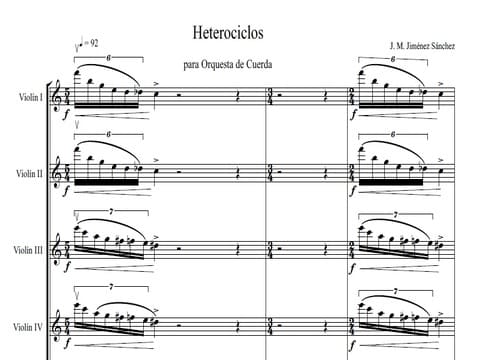 Artandscores | Heterociclos, partitura para Orquesta de cuerda