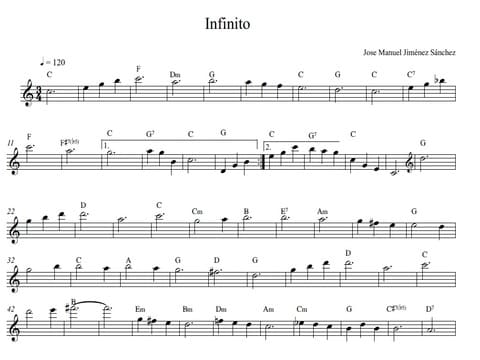 Artandscores | Infinito, melodía y cifrado