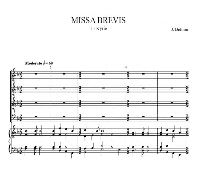 Kyrie from Missa Brevis - Jacob de Haan