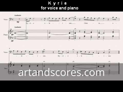 Artandscores | Kyrie, partitura para voz y piano