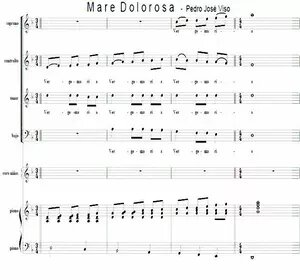 Mare Dolorosa chorus sheet music and children choir - Pedro J. Viso