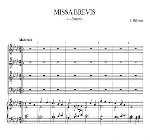 Sanctus from Missa Brebis - Jacob de Haan, for choir and concert band or organ