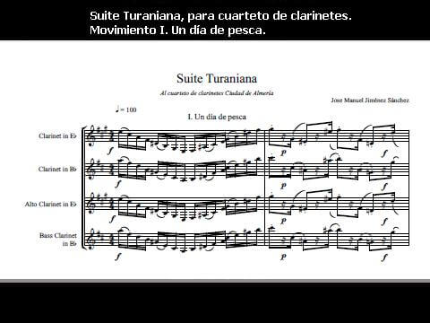 Artandscores | Suite Turaniana, partitura para cuarteto de clarinetes. 4 movimientos