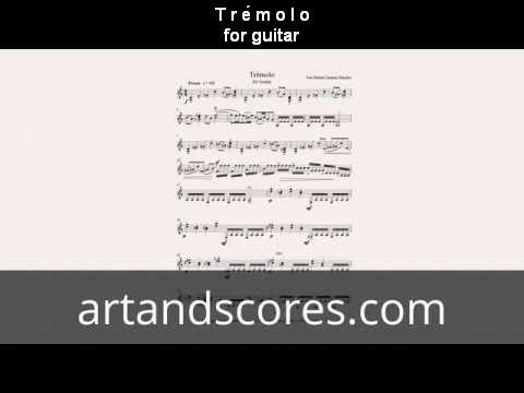 Tremolo, for guitar sheet music © Artandscores.com